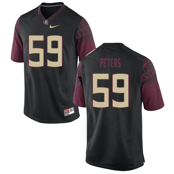 Men #59 Xavier Peters Florida State Seminoles College Football Jerseys Sale-Black